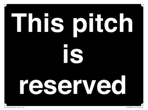 This pitch is reserved